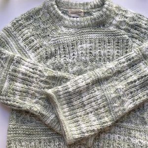 green universal threads sweater with flare sleeves